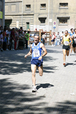 Alfonso Rey, en la carrera del encierro