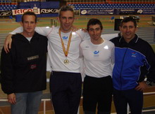 Representación ardoitarra: Jesús Sarriguren, Alfonso Rey, Iñaki Bakedano y Kepa Rey.